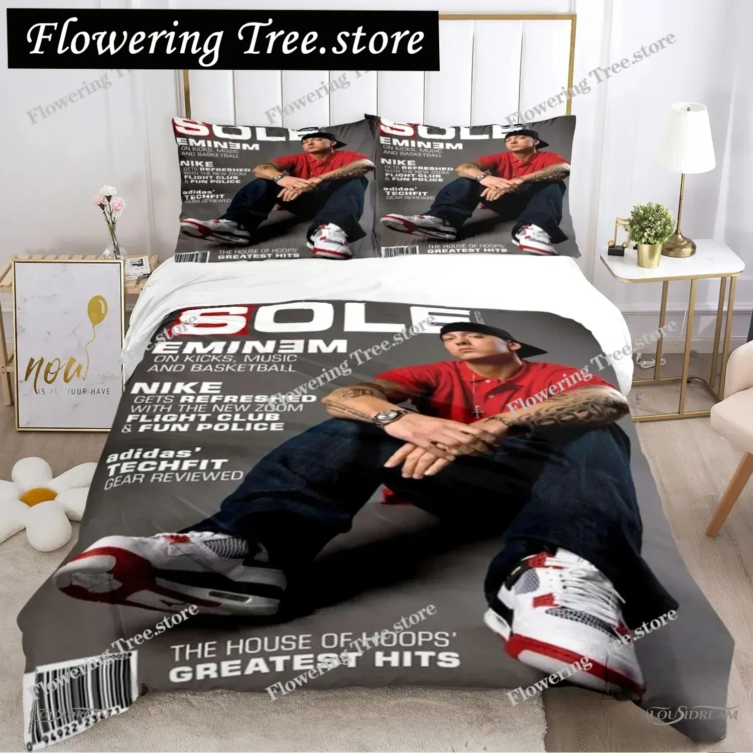 

Eminem Hip-hop Singer All Season Duvet Cover Comforter Bedding Sets Soft Quilt Cover and Pillowcases SingleDoubleQueenKing029