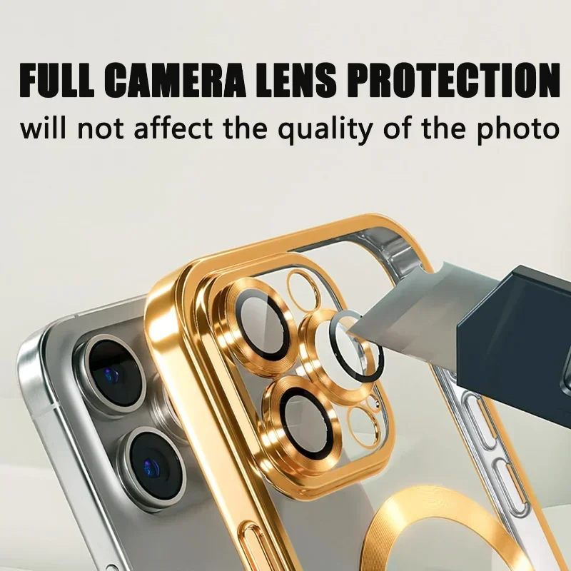 Funda con protección total y carga inalámbrica magnética para iPhone 18 17 16 15 14 13 12 Pro Max, con protector de cámara 4