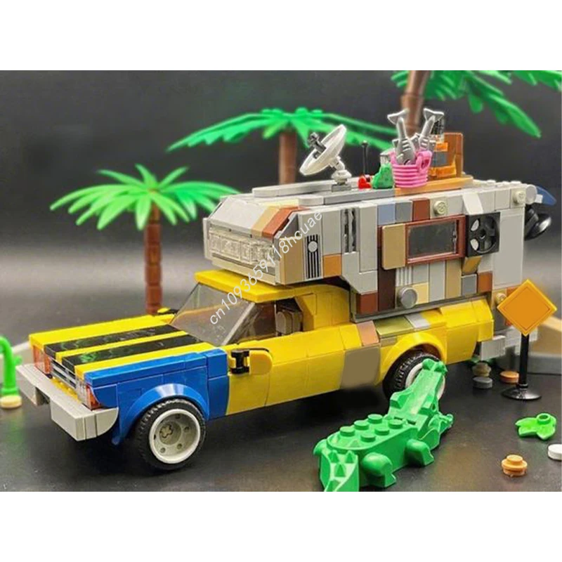 

571 шт. MOC Florida Mans El Camino CabOver Camper City Champions суперкар Модель Строительные блоки игрушки DIY Детская идея Рождественский подарок