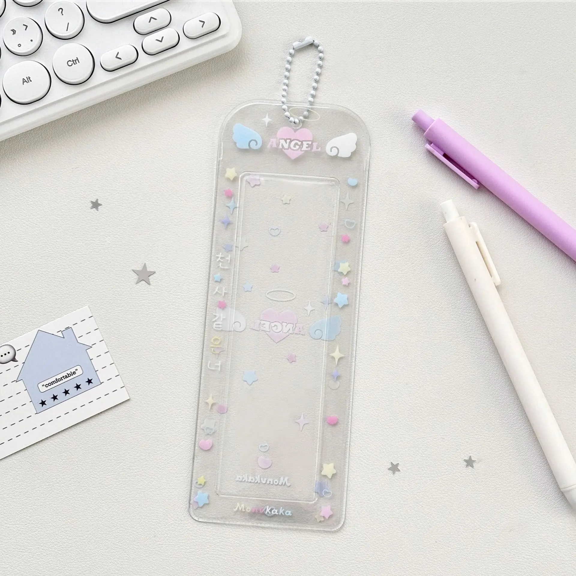Niedlicher Polka-Dot-Kleeblatt Vertikaler Fotokartenhalter K-Pop Idol Karten Glitzer-Etui Life Vierfach-Kartenhülle – Detail 5