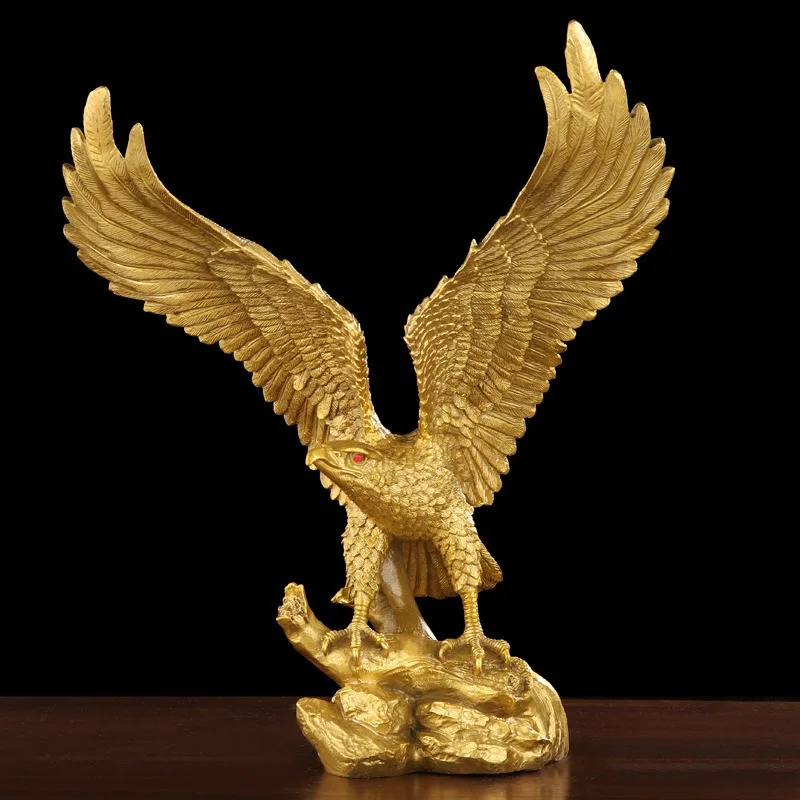 Brass Eagle Ornaments Eagle Spreading Wings Brass Exhibition Home Office Living Room Fengshui Ornaments Metal Crafts