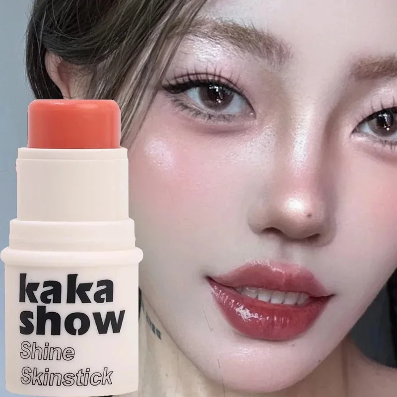 Water Light Highlighter Blush Stick ธรรมชาติ Shimmer ยาวนานกันน้ํา Face Eye Contour Illuminator Rouge แต่งหน้าเกาหลี
