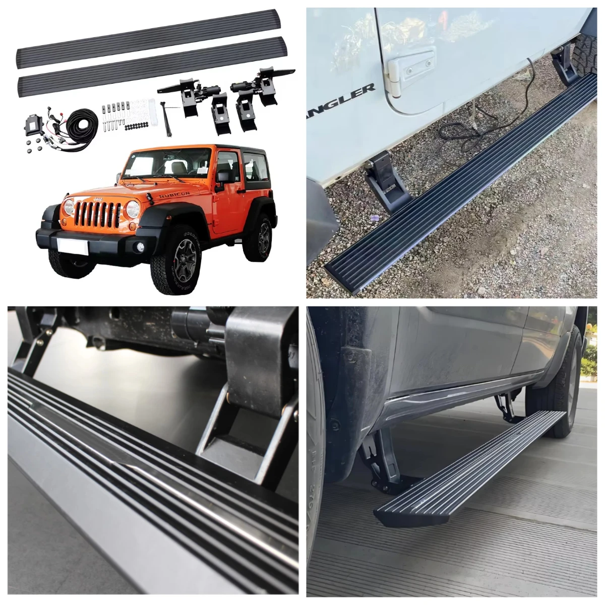 Electric Power Running Board Electric Side Steps for Jeep Wrangler JK 2 Door Sahara Rubicon 2008-2017