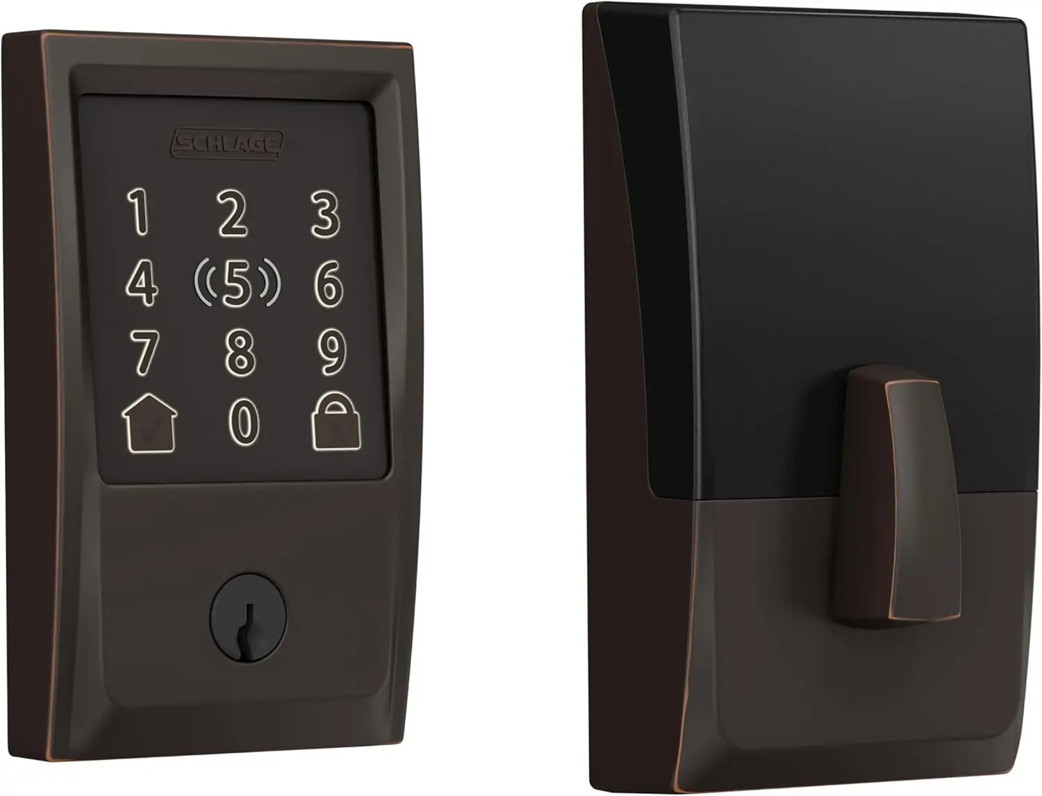 

Encode Plus Century WiFi Deadbolt Smart Keyless Entry Touchscreen Door Lock, Aged Bronze (Pack of 1)