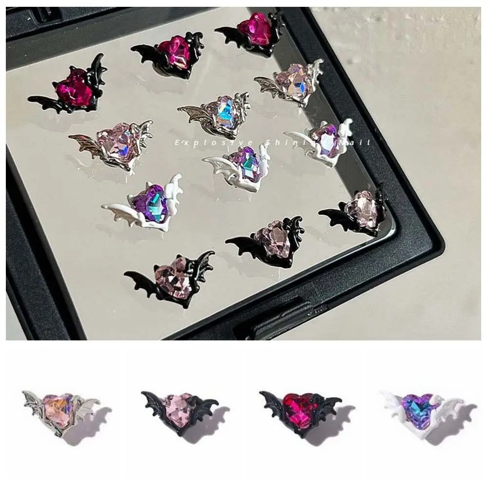 5 قطعة/المجموعة مانيكير المواد هالوين شيطان القلب مسمار زينة هالوين مسمار الفن سحر هالوين مسمار الملحقات #1