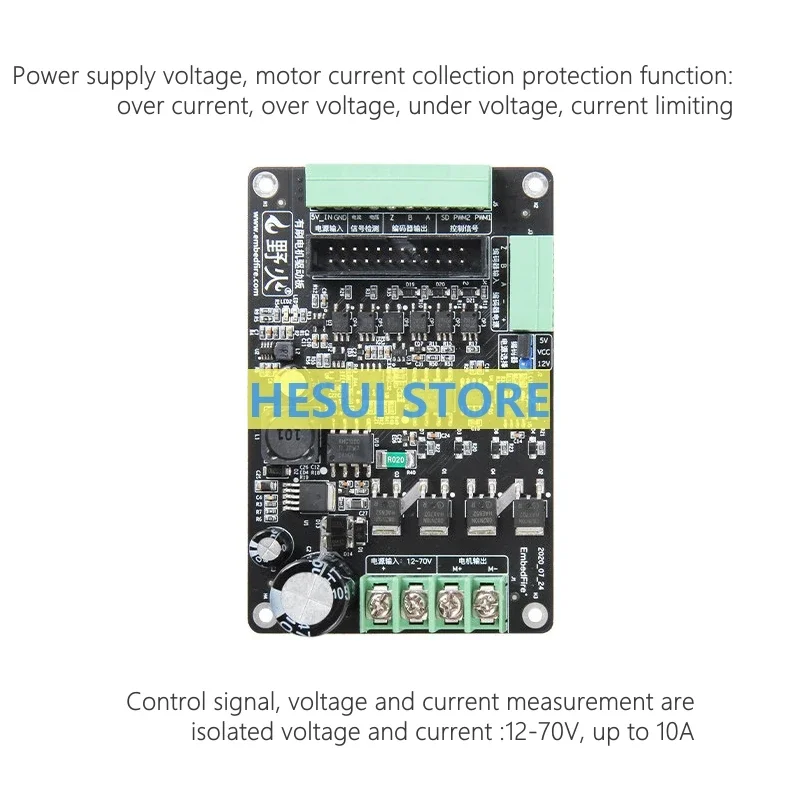 

Щеточная приводная пластина Wildfire DC, положение prędkości тока, кольцевое управление PID3, высокоточная приводная пластина двигателя