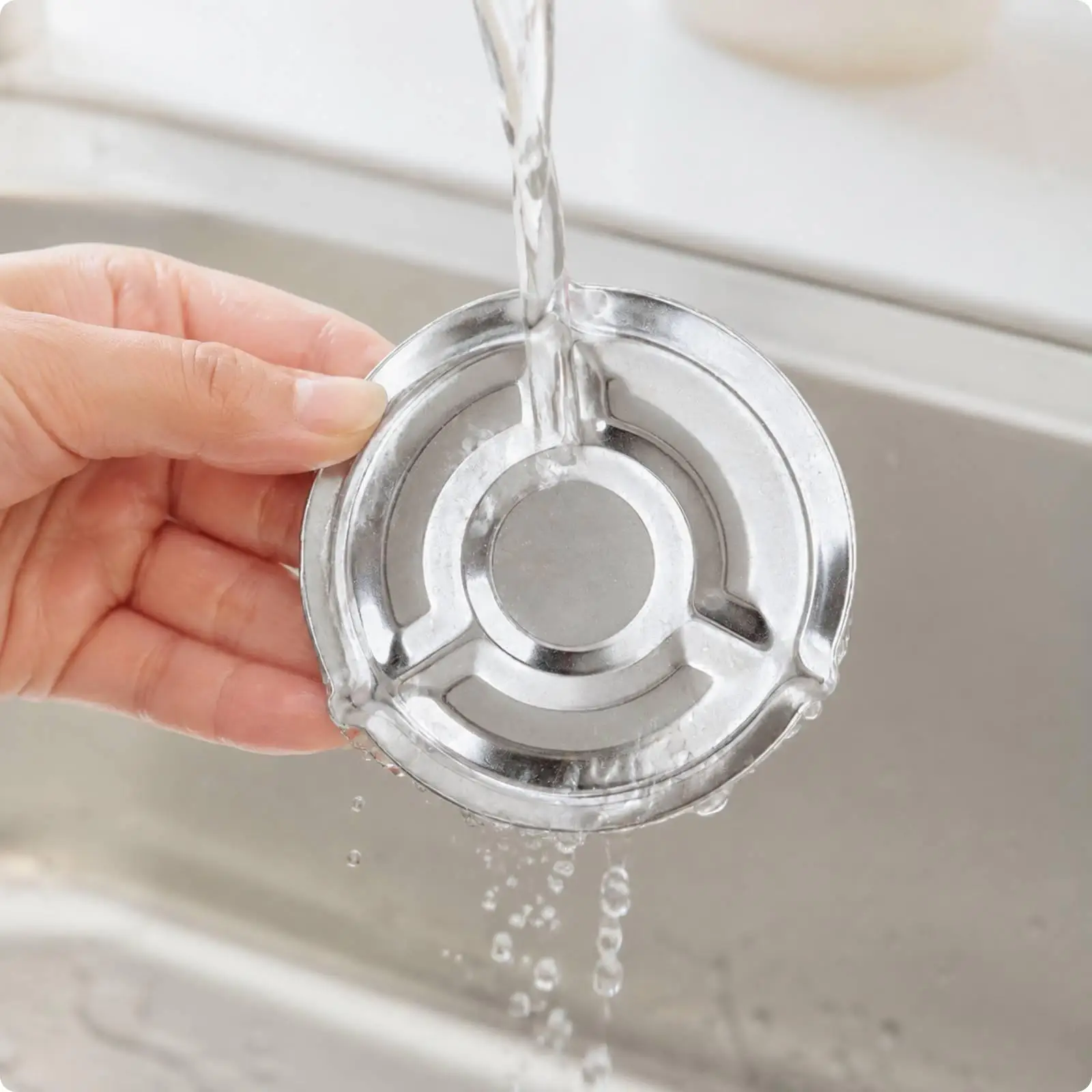 Stainless Steel Boil-over Disc Easy to Clean Stainless Steel Boil-Overflow Guard Space-Saving Foam Stop Disc with Venting
