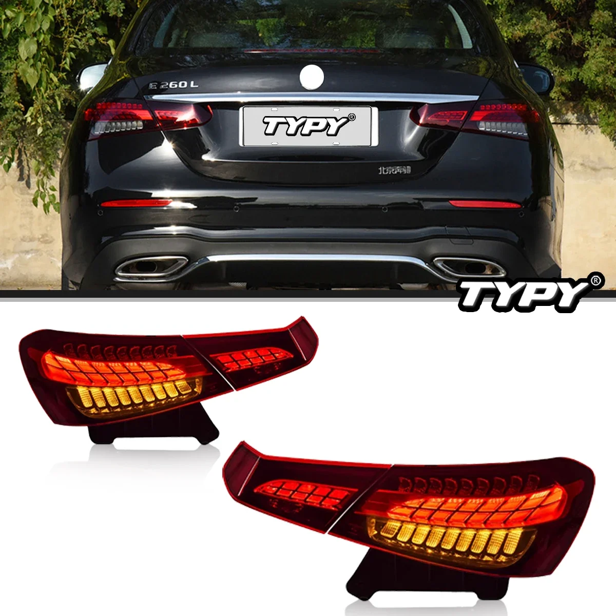 

TYPY Car Tail Lights For Benz E-Class W213 2021-2023 LED Car Tail Lamps Daytime Running Lights Car Accessories