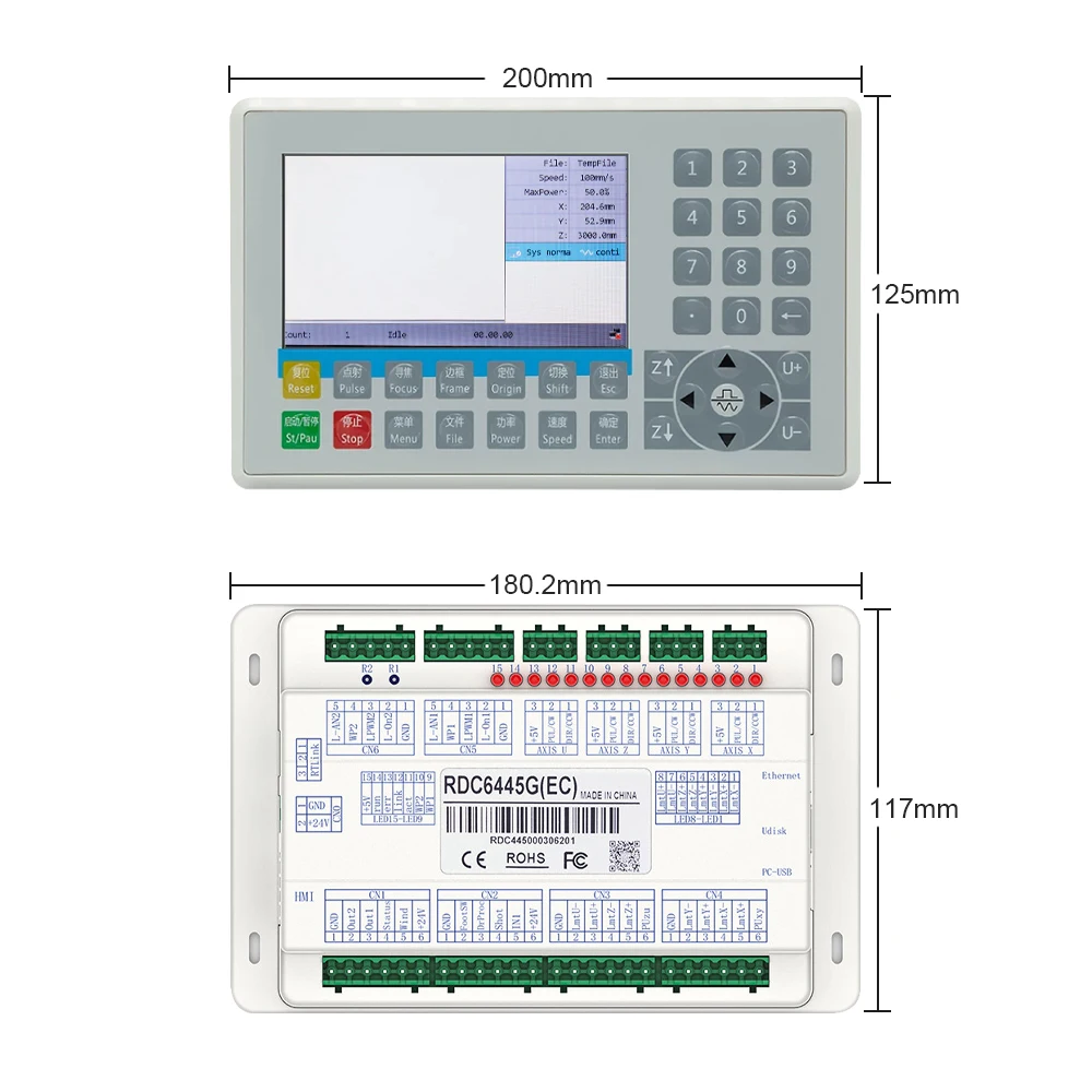Контроллер Tyvok Ruida RDC6445G RDC6445S для обновления лазерного гравировального станка Co2 RDC6445G RDC6442 Контроллер лазерной резки Co2