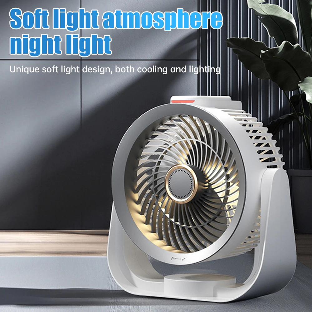 

USB Mini Portable Fan for Camping, 4 Speeds Quiet Desk Table Personal Fans, 360 Adjustment Standing Electric Fan for Home Room