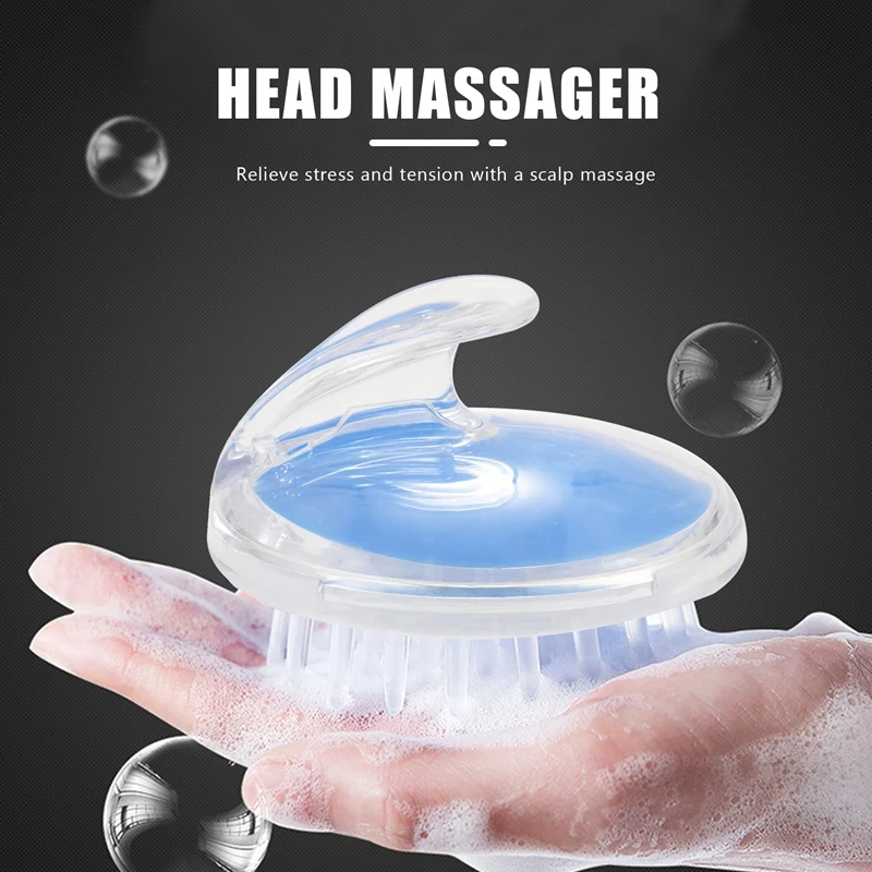 1Pc Shampoo Scalp Head Shower Massage Massager Cleaning Clean Scrub Hair Brush Comb, Random Colour