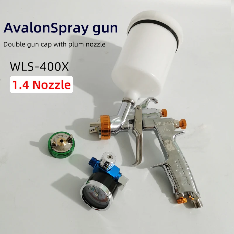 AVALON Wls400X Automotive Paint Spray Gun Oil Water Varnish Spray Gun Nozzle 1.4 Caliber Double Cover High Atomization