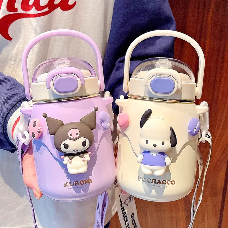 700ml Sanrio Kuromi Cute Girl Children 316 Stainless Steel Insulated Water Bottle Student Cinamoroll Kawaii Vacuum Cup Thermos