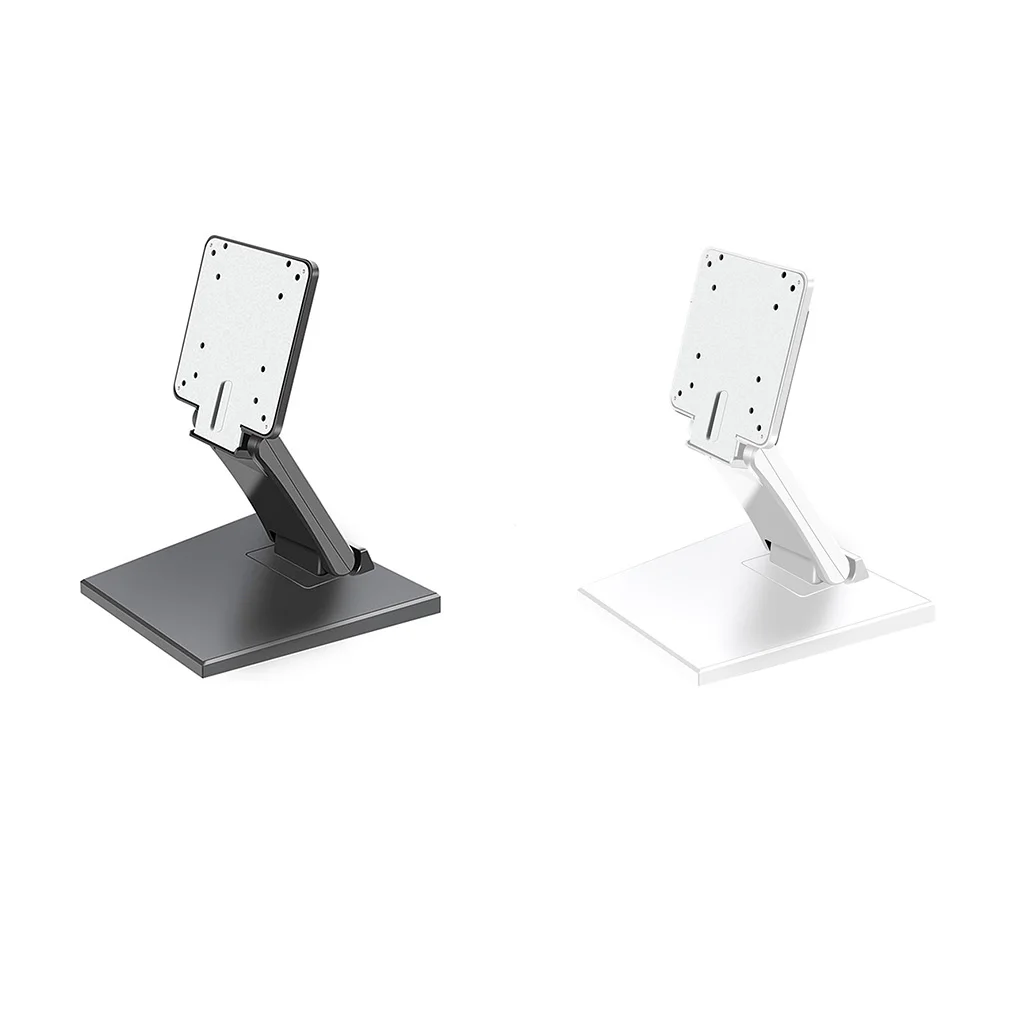 Monitor Stand 75mm Desktop Foldable PC Vertical Hanger Support White