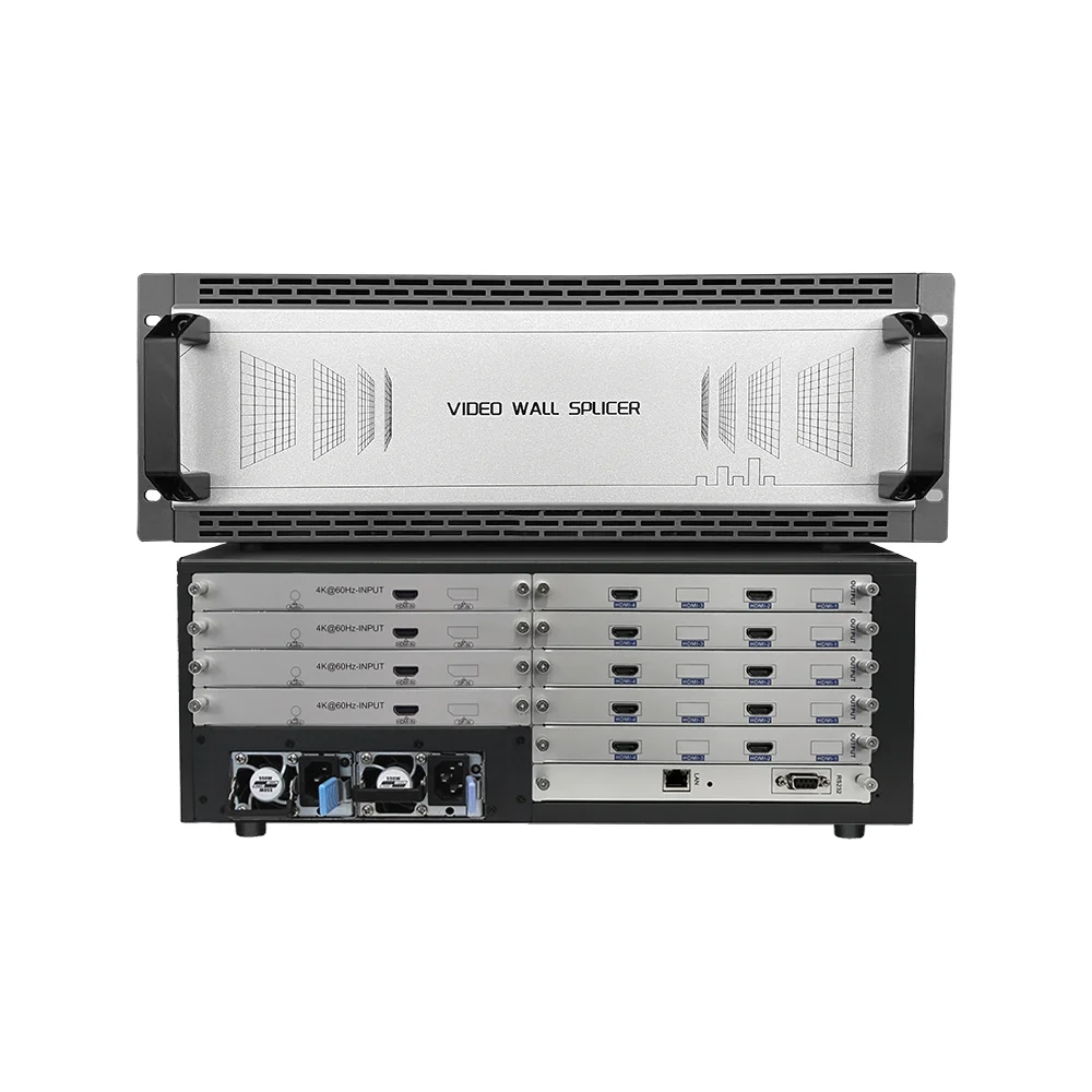 Management Standard Rackmount Chassis Full 4K LED Video Wall Processor 4 IN-10 Out Seamless Real-Time Switching EDID