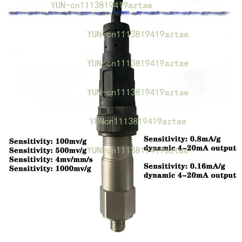 Vibration Acceleration Sensor 100-1000mV/g 0.5mg Resolution Accelerometer