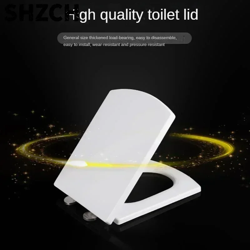 Modern Arc Square Toilet Seat Cover Home General Thickening Urea Formaldehyde Toilet Pads Slow Base Cushion