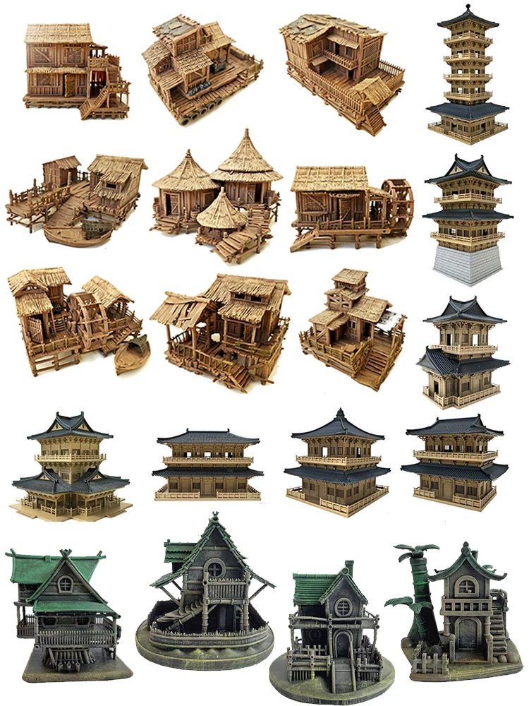 

Miniature Aquarium Landscaping Ornaments Ancient Architecture Water VAT Ornament Tree House Rockery Home Decor