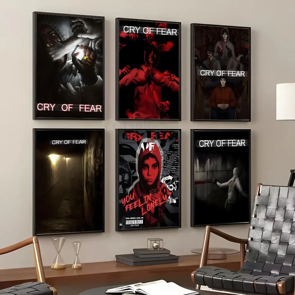 Video Game C-Cry Of Fear Painting Calligraphy Cotton Canvas Wall Art Poster HD Print Modern Home Decor Painting