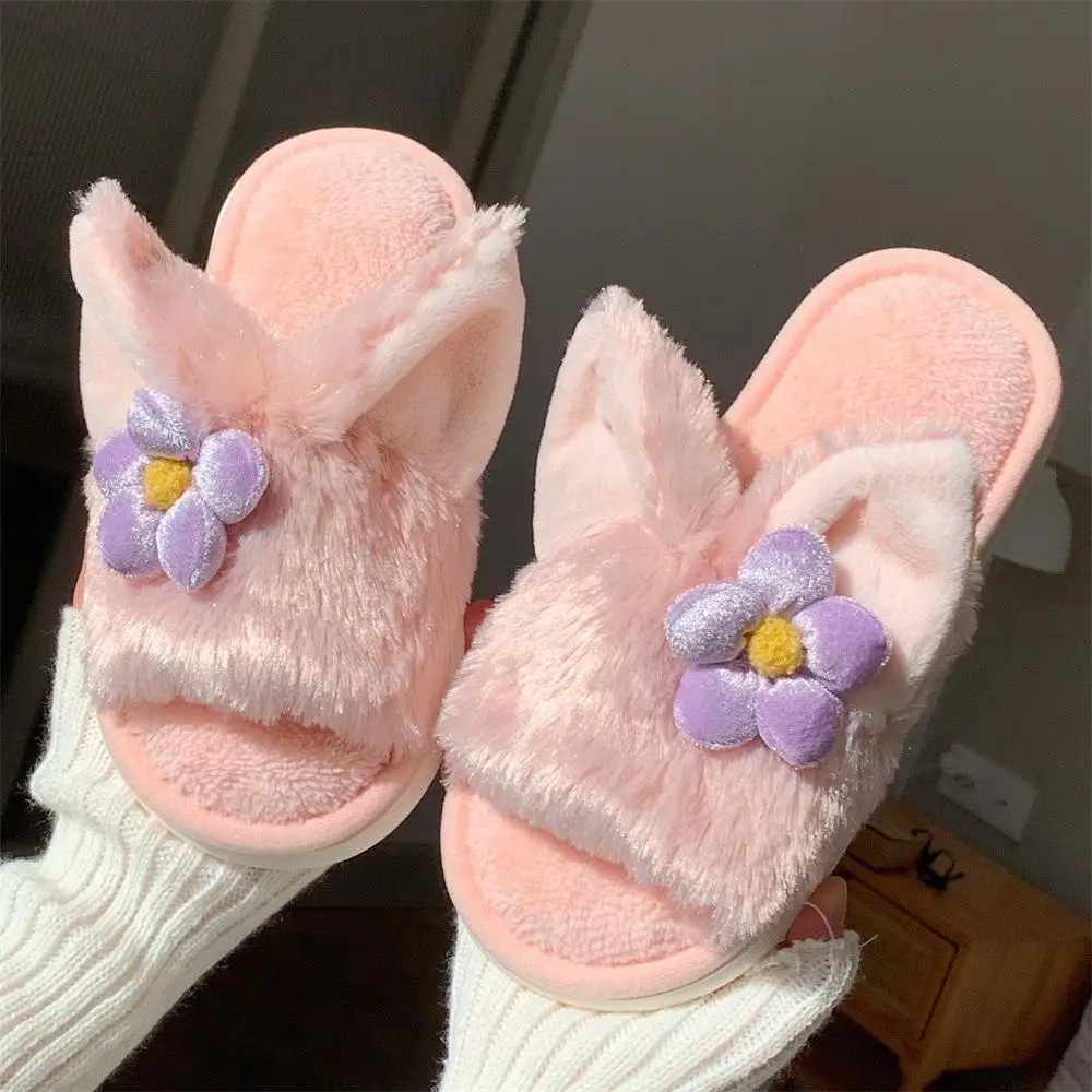 Disney Linabell Kawaii Girls Plush Slippers Anime Cute Female Cotton Shoes Student Spring Winter Bedroom Soft Shoes Gift