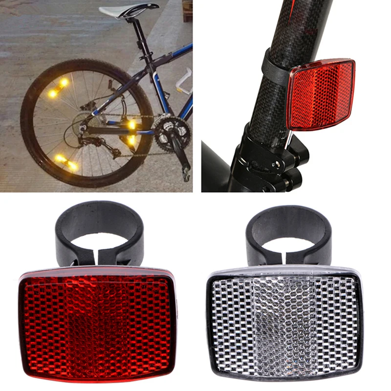 New 1Pcs High Quality Bicycle Bike Handlebar Reflector Reflective Front Rear Warning Light Safety Lens White/Red