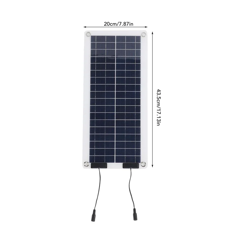 100W Solar Panel Charger Waterproof Trickle Charger Solar Battery Maintainer Dual Output for 18V Car RV Boat Motorcycle