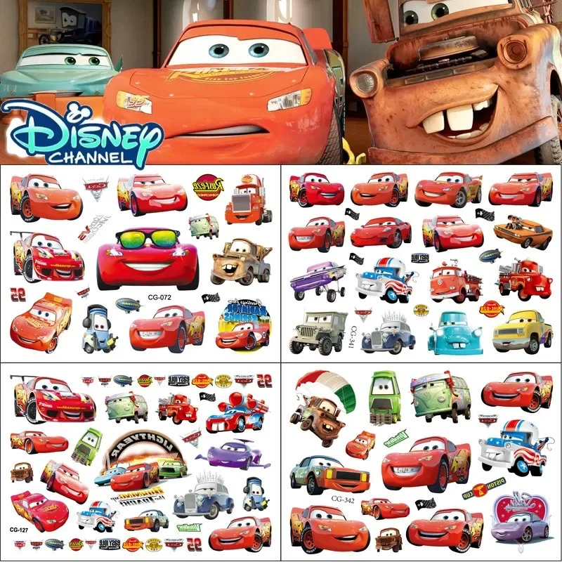 

Disney Pixar Cars Tattoo Sticker Anime Figure Mcqueen Children Birthday Festivals Party Decoration Baby Shower Supplies Kid Gift