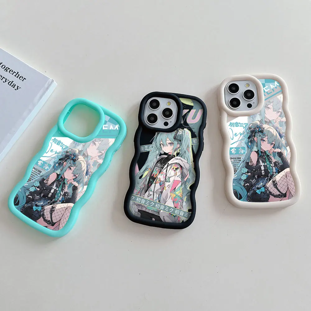 Cute Hatsunes Mikus Phone Case For Xiaomi Redmi Note 8 9 9S 10 10S 11 12 13 Pro Plus 4G 5G Candy Color Soft TPU Back Cover