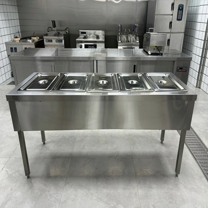 Premium Restaurant Electric Bain & Marie Counter Stainless Steel Food Warmer Catering Equipment