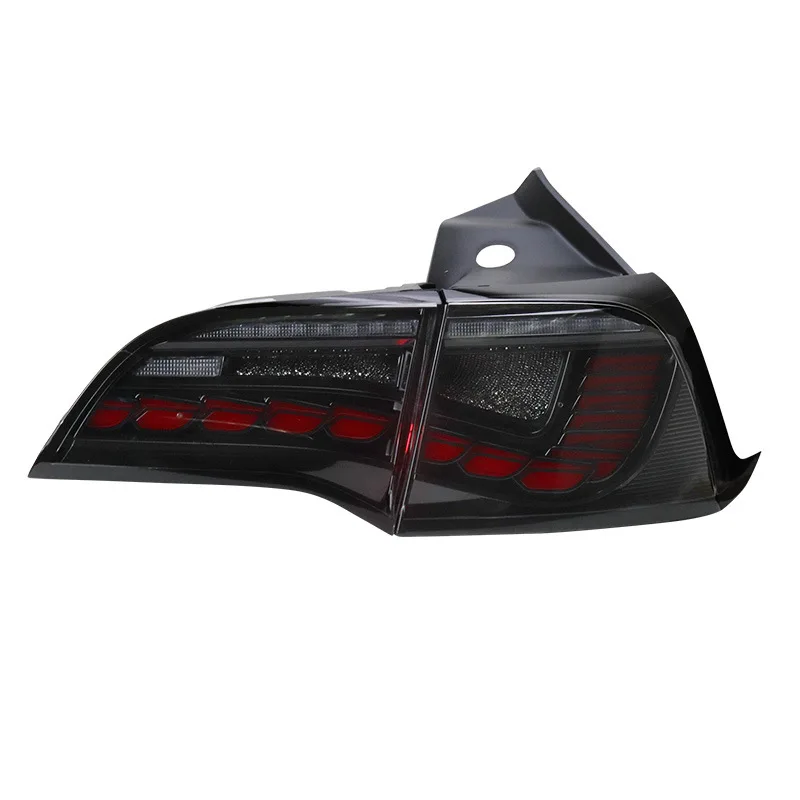 ضوء خلفي للسيارة لتيسلا موديل 3 تجميع الضوء الخلفي موديل Y معدل بمقياس التنين ضوء تشغيل LED إشارة انعطاف متدفقة مصباح خلفي