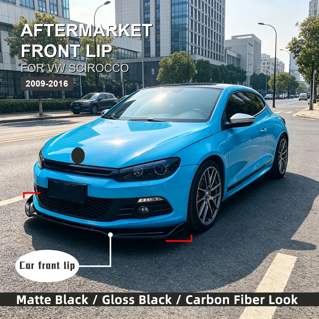 For 2009-2016 Volkswagen Scirocco R Car Body Kit Front Bumper Splitters Lip Spoiler Side Skirts Extensions Rear Wrap Angle