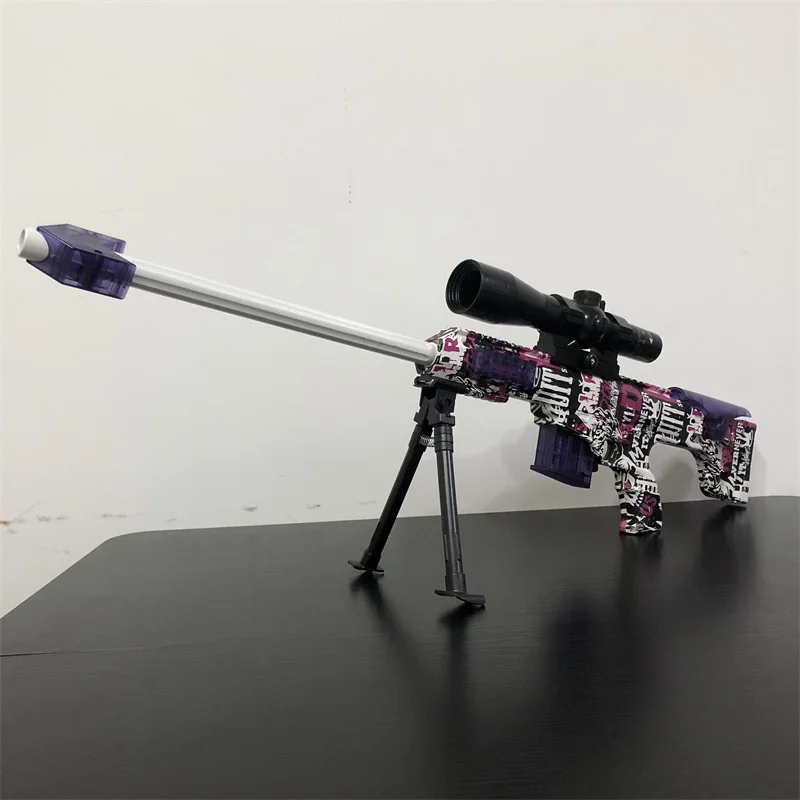 Escudo ejeção bala macia bala bala suave eva sniper rifle manual de carregamento preto e vermelho arma brinquedo menino cs combate