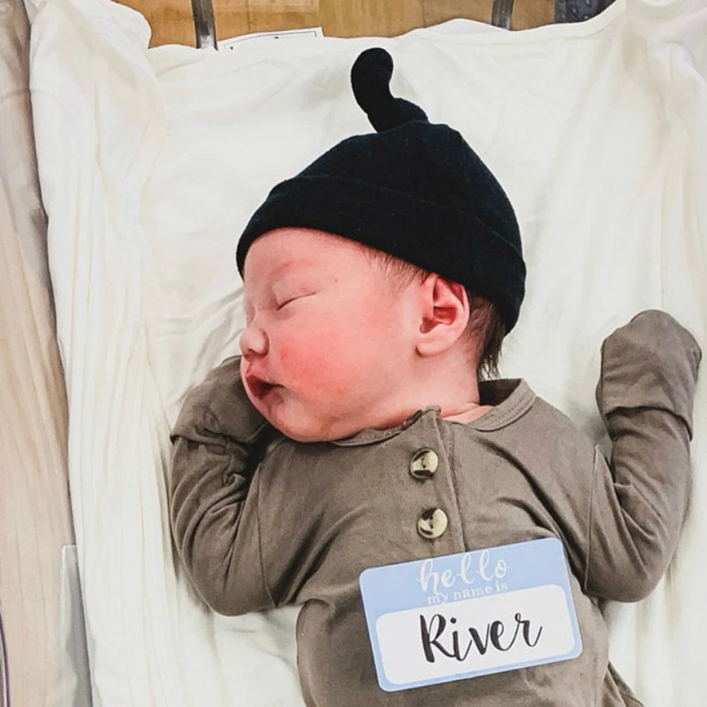 

6Pcs Newborn Baby Name Stickers Lovely Infant Hello Stickers Perfect for School Assemblies Name Tags Baby Announcement