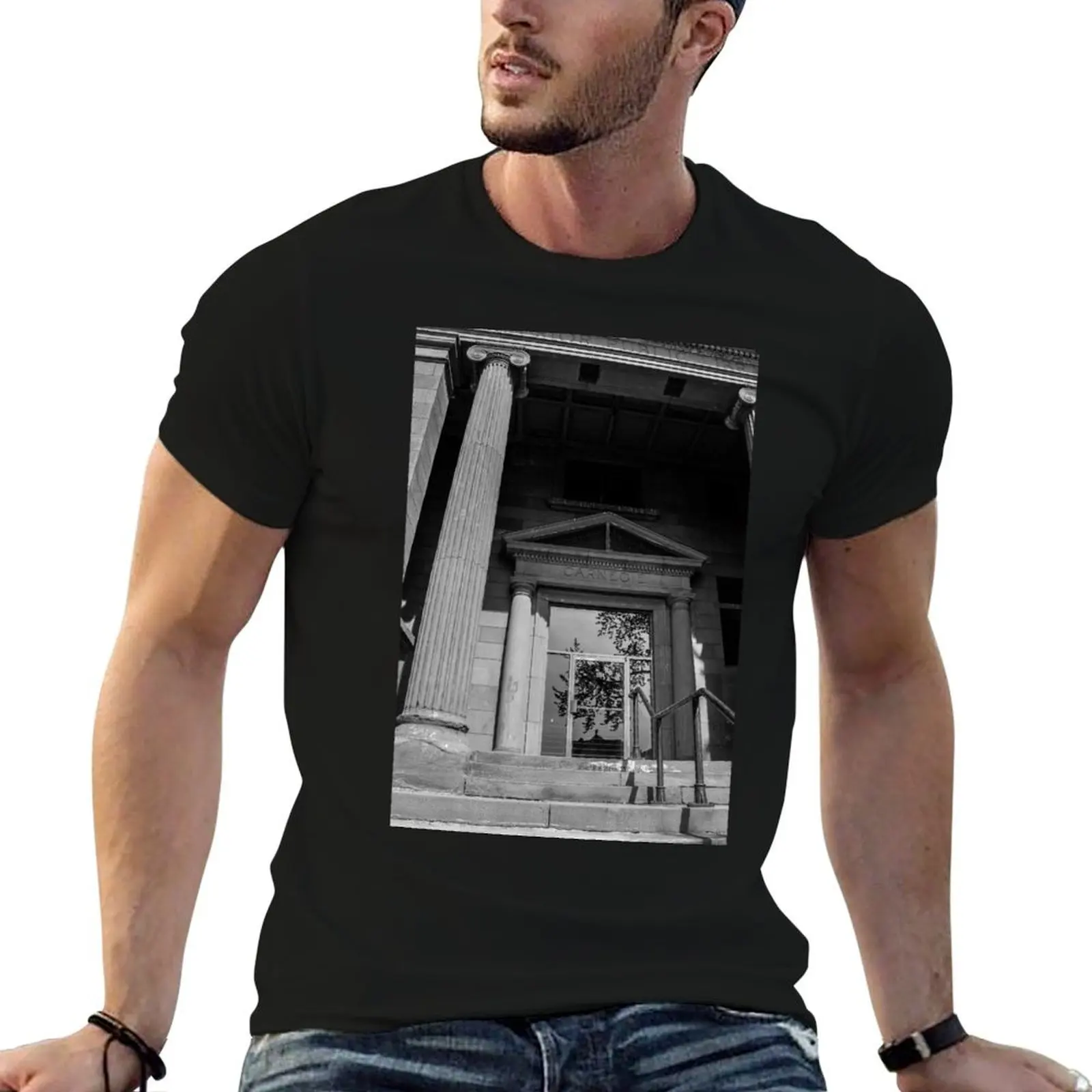 Футболка "Библиотека Карнеги", упакованная, хлопковая, облегченное облегание