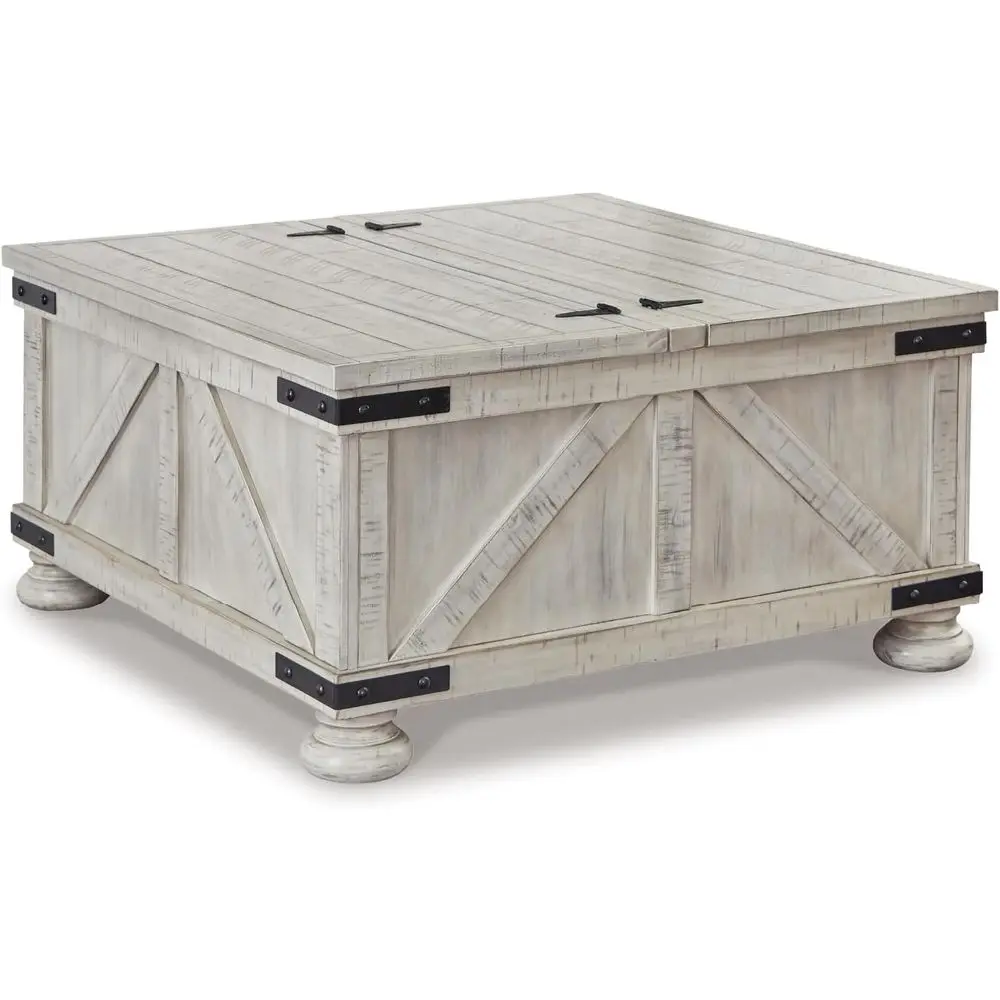 

Whitewash Casual Cocktail Table with Storage