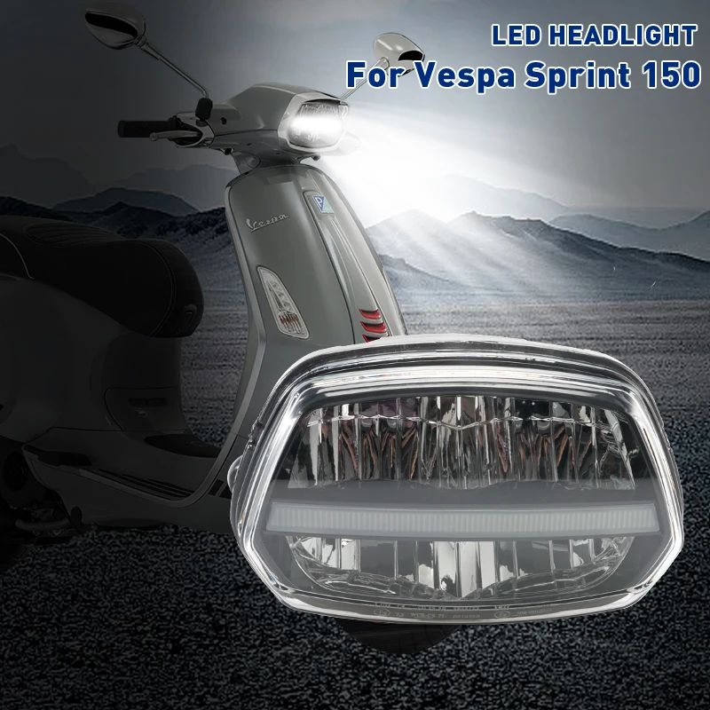 OEM LED Front Headlight Head Lamp For Sprint 150 Sport 2018-2022 Vespa Accessories