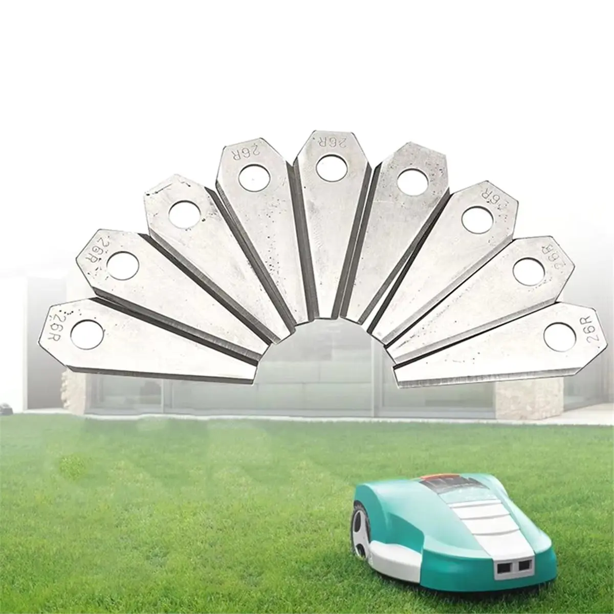 

9pcs Trim Blades Lawn Mower Lawn Replacement Trim Blades for Indego Robotic Lawn Mower Gardening Power Tools