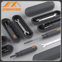 Jimihome Two-way Multifunctional Ratchet Screwdriver Set Magnetic S2 Bits Extension Rod Household Disassembly Wrench Tool