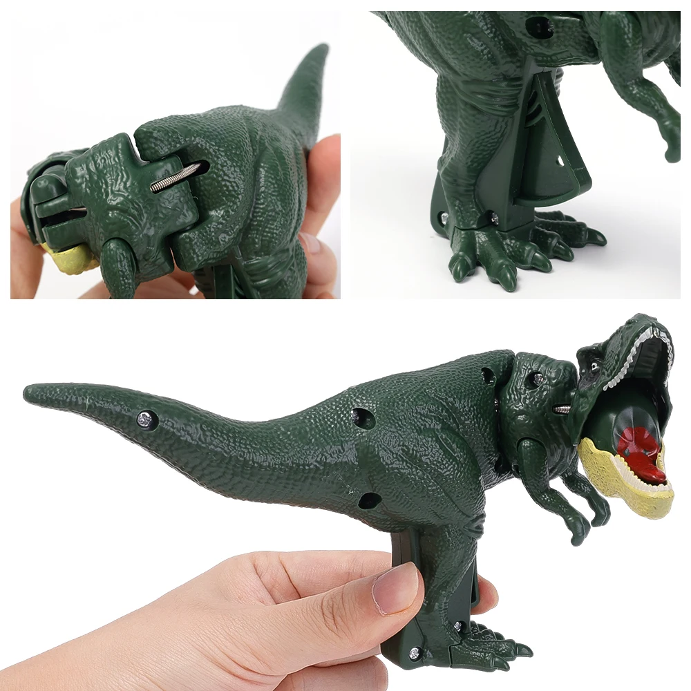 Dinosaur Open Mouth Telescopic Toy para Crianças, Fun Press, Manual, Spring Swing, Model Toys, Stress Relief, Trick Gifts