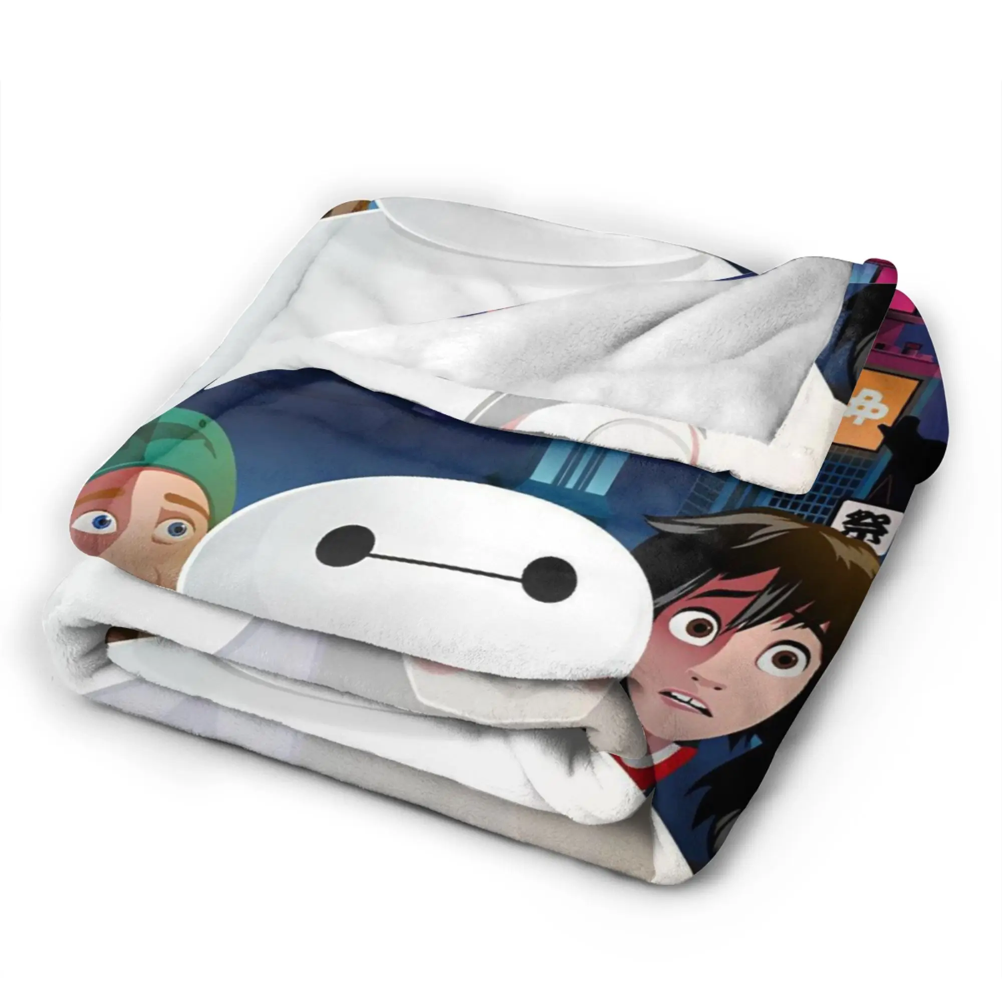 كبير بطل Baymax درع بطانية هيرو حمادا الصوف مضحك الدافئة رمي البطانيات للمنزل ربيع الخريف سيارة #5