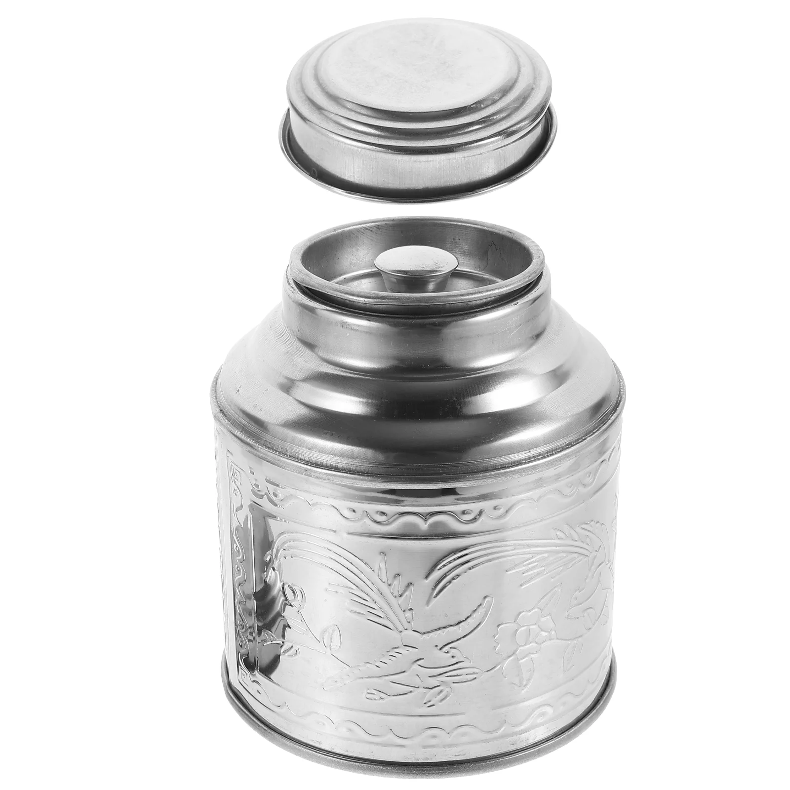 

Tea Loose Leaf Storage Decorative Wrapping Canister Portable Case Tin Jar Food Containers with Lids