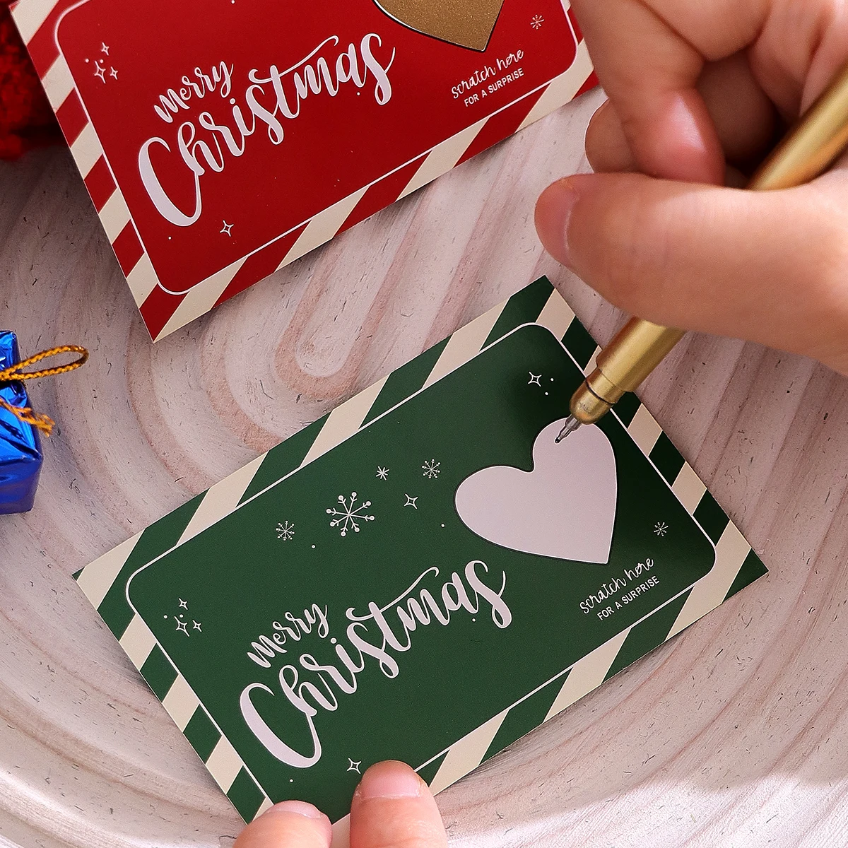 10 Stück/20 Stück Kreative Glückskarten zum Thema Frohe Weihnachten, Niedliche Weihnachts-Grußkarten mit Überraschungselementen – Detail 5