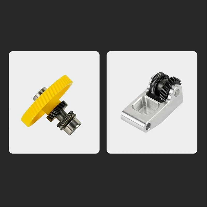 Drive Gear Kit for P1S P1P X1 Carbon X1C Upgrade Coated Dual Drive Gear Extruder Kit [No.3 Elnic]