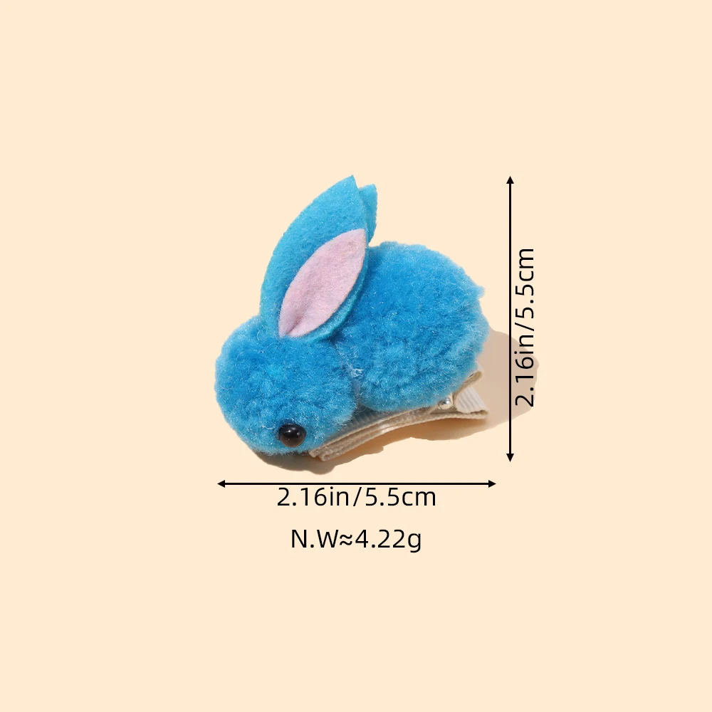 New Cute Bunny Hairpins Kids Plush Bunny Barrette Headwear Animal Children Hair Clips Sweet Girls Hairpins Hair Accessories