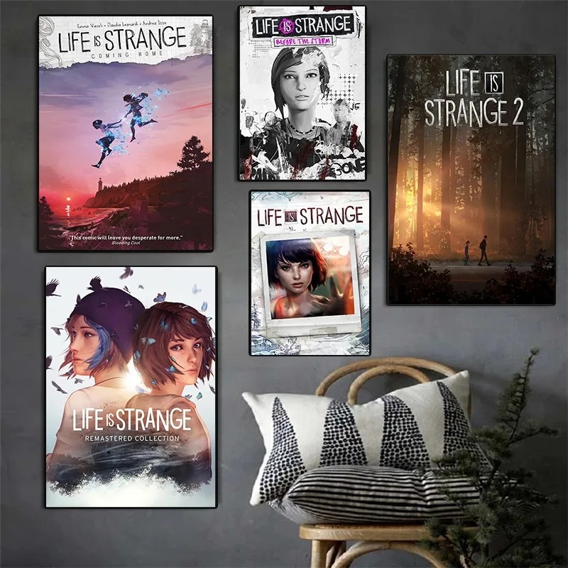 Retro Aesthetic Time Rewind Adventure Game Poster Vintage Wall Art Emotional Story Canvas Print Gaming Room Decor Gift for Gamer