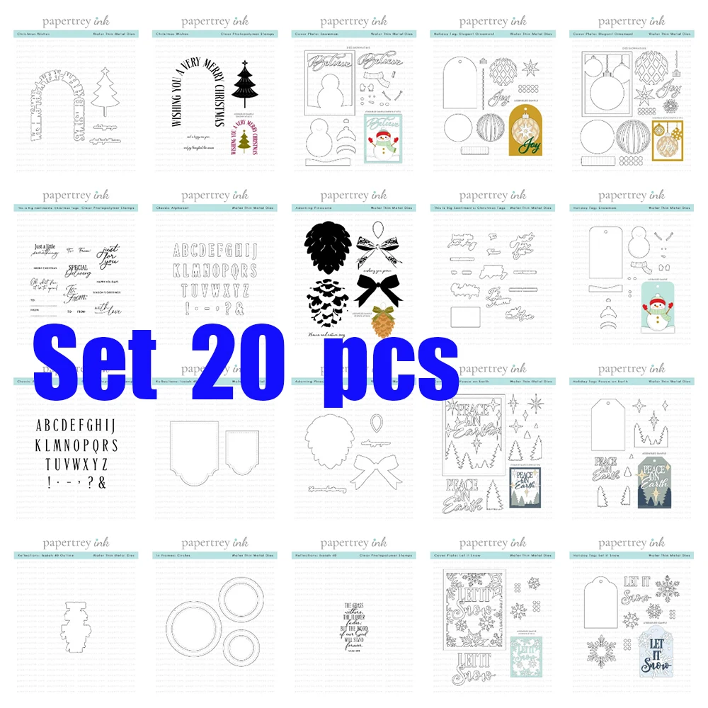 2025년 11월 출시 크리스마스 휴일 태그 솔방울 눈사람 금속 커팅 다이 스탬프 DIY 스크랩북 수제 사진 앨범용