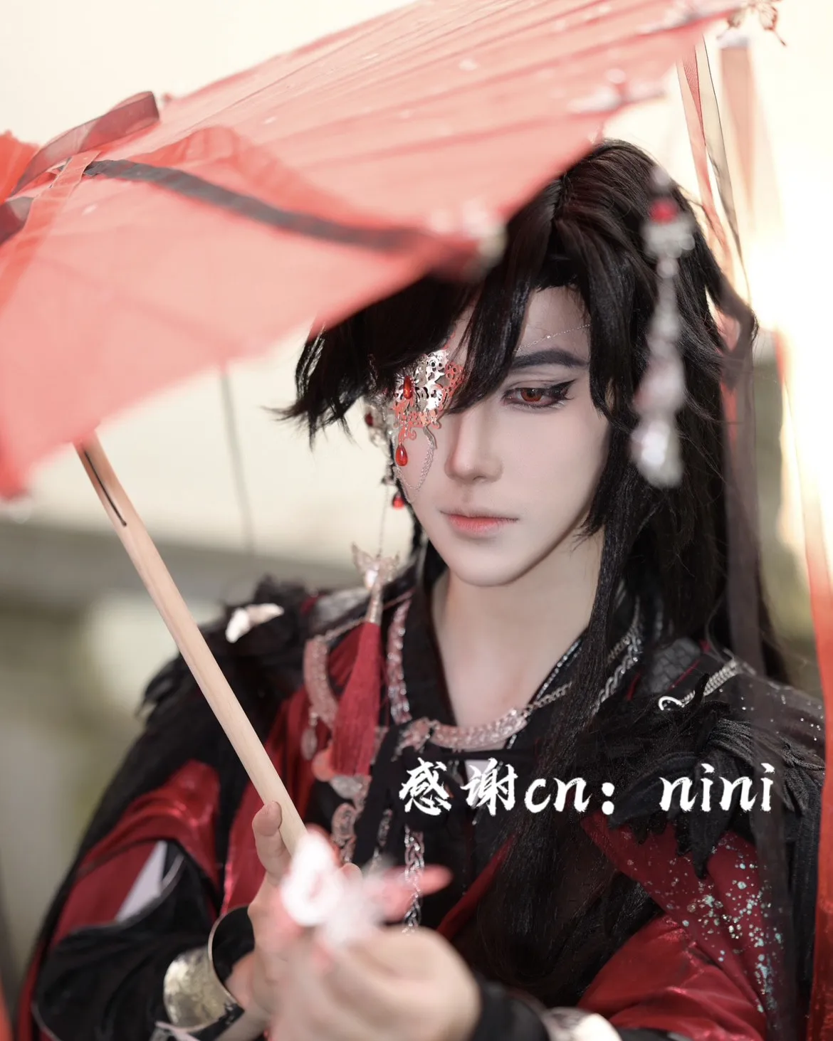Heaven Officials Blessing Hua Cheng Cosplay Prop Hua Cheng Eyepatch HuaCheng Blinder Accessories Tian Guan Ci Fu Cosplay Outfit - view 2