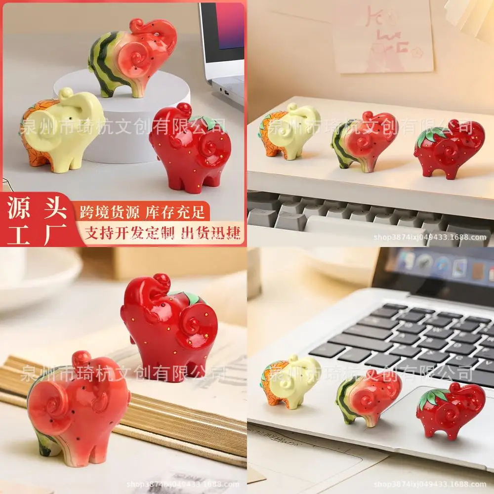 mini-figurine-d'elephant-en-ceramique-nouveau-style-transfrontalier-ornement-decoratif-de-bureau-pour-decoration-de-table-de-couloir