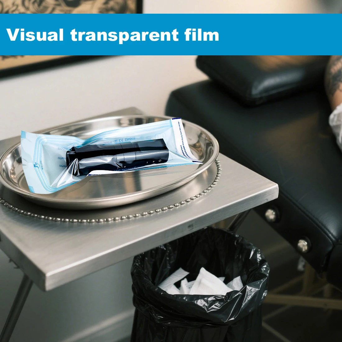 200pcs Tattoo Self-sealing Sterilization Bag Dustproof Disposable Storage Clean Pouches Suitable for Dental Tattoo Accessories