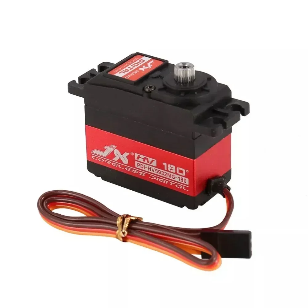 Servo JX 30KG 180 °   HV Digital PDI-HV5932MG Metal Gear Motor Coreless de alta precisão 6-8.4V 25T para modelo RC carro barco robô parte